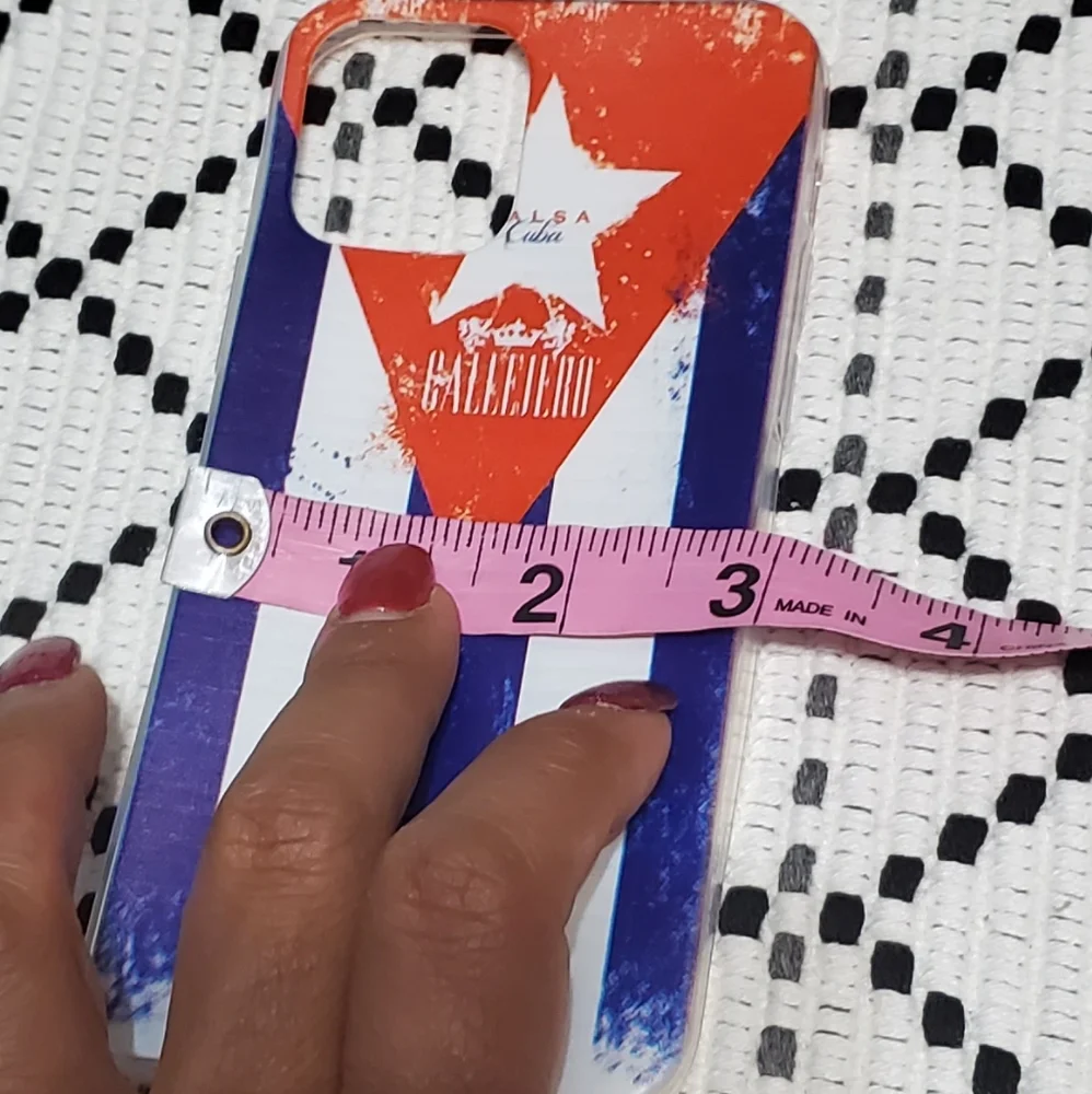 Iphone 12 Pro Cuba Flag Print Rubber Case